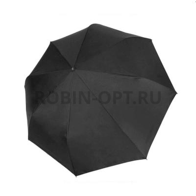 Зонт полный автомат мужской 3 сл., Три слона M5790, прямая ручка , 21.6"(55см)Х8к, эпонж, (диаметр),  г, , черный фото анонса