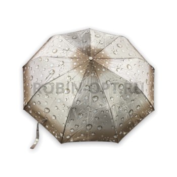 Зонт полуавтомат женский 3 сл., DINIYA 106, прямая ручка , 23"(58.5см)Х9к, полиэстер, 97 см(диаметр), 445 г, , капельки фото анонса