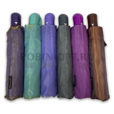 Зонт полуавтомат женский 3 сл., YuzonT 1032, прямая ручка , 23"(58.5см)Х8к, хамелеон, (диаметр),  г, , хамелеон фото анонса