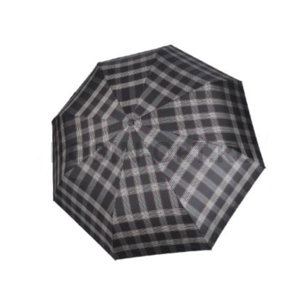 Зонт полный автомат мужской 3 сл., Три слона M7830-B, ручка крюк, 27.5"(70см)Х8к, эпонж, (диаметр),  г, , черный фото детальное