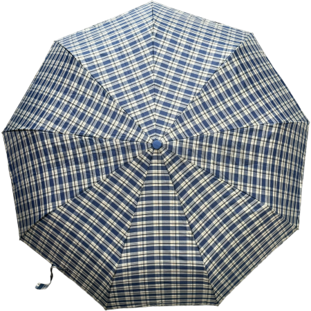 Зонт автомат женский 3 сл., DINIYA 2274, прямая ручка , 23"(58.5см)Х9к, экокожа, (диаметр),  г, , клетка фото детальное
