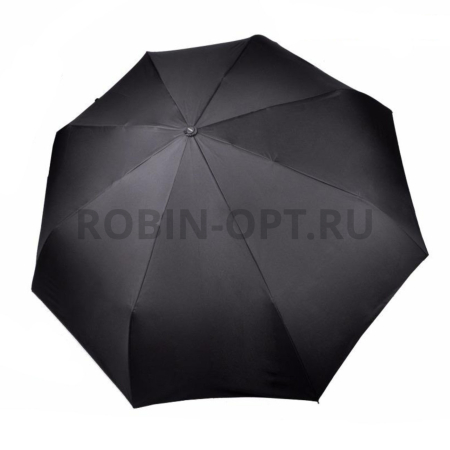Зонт полный автомат мужской 3 сл., Три слона M7820, ручка крюк, 27.5"(70см)Х8к, полиэстер, (диаметр),  г, , черный фото детальное