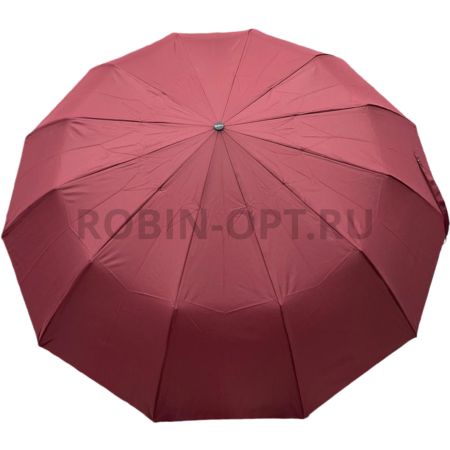Зонт автомат женский 3 сл., ROBIN 3513, прямая ручка , 25"(63.5см)Х12к, эпонж, 113 см(диаметр), 547 г, 6 рассцветка, однотонный фото детальное
