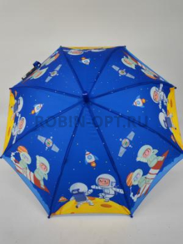 Зонт полуавтомат детский трость, PICCO 091, ручка крюк, 19"(48см)Х8к, полиэстер, (диаметр),  г, , детские рисунки фото анонса
