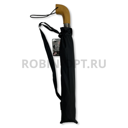Зонт автомат мужской 2 сл, Amore 680, ручка полкрюк, 27"(68см)Х10к, полиэстер, (диаметр),  г, , черный фото детальное