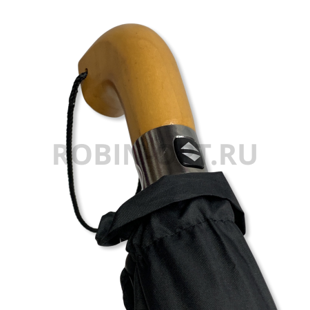 Зонт автомат мужской 2 сл, Amore 680, ручка полкрюк, 27"(68см)Х10к, полиэстер, (диаметр),  г, , черный фото детальное