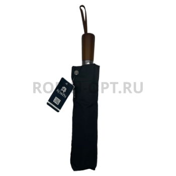 Зонт автомат мужской 3 сл., ROBIN 612, прямая ручка , 27.5"(70см)Х12к, эпонж 210т, 115 см(диаметр), 580 г, 1 рассцветка, черный фото анонса