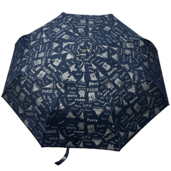 Зонт автомат женский 3 сл., DINIYA 2231, прямая ручка , 23"(58.5см)Х8к, полиэстер, (диаметр),  г, , нарисованный город фото анонса