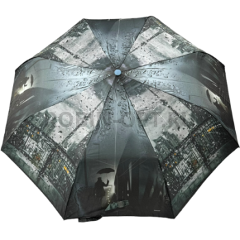 Зонт полуавтомат женский 3 сл., DINIYA 201, прямая ручка , 23"(58.5см)Х8к, сатин, (диаметр),  г, , город фото анонса