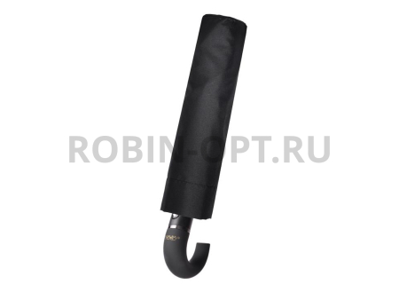 Зонт полный автомат мужской 3 сл., Три слона M6802, ручка крюк, 25.5"(65см)Х8к, полиэстер, (диаметр),  г, , черный фото детальное