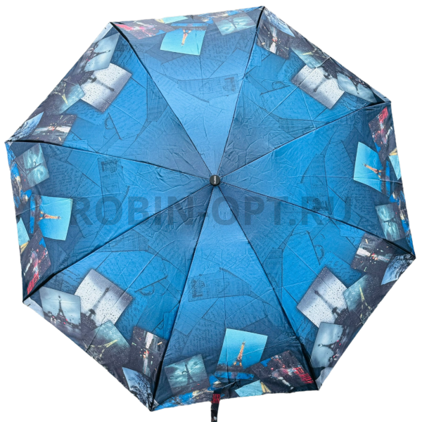 Зонт автомат женский 4 сл., DINIYA 210, прямая ручка , 20.8"(53см)Х8к, сатин, 93 см(диаметр), 345 г, 6 расцветка, город фото детальное