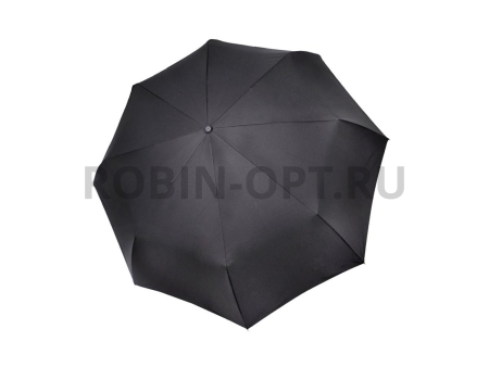 Зонт автомат мужской 3 сл., Три слона M6800, прямая ручка , 25"(64см)Х8к, полиэстер, (диаметр),  г, , черный фото детальное