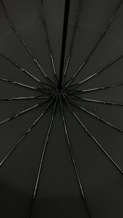 Зонт автомат мужской 3 сл., ROBIN 610, прямая ручка подпальчики, 25"(63.5см)Х16к, эпонж 210т, 112 см(диаметр), 675 г, 1 рассцветка фото детальное