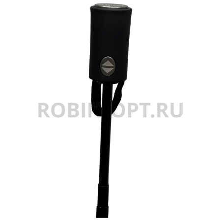 Зонт автомат мужской 3 сл., ROBIN 413, прямая ручка , 23"(58.5см)Х12к, эпонж 210т, 103 см(диаметр), 482 г, 1 рассцветка, черный фото детальное