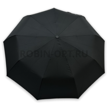 Зонт автомат мужской 3 сл., ROBIN 825, ручка крюк, 23"(58.5см)Х9к, полиэстер, 100 см(диаметр), 514 г, 1 рассцветка, черный фото анонса