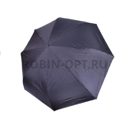 Зонт полный автомат мужской 3 сл., Три слона M7830-B, ручка крюк, 27.5"(70см)Х8к, эпонж, (диаметр),  г, , черный фото детальное