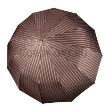 Зонт автомат мужской 3 сл., Три слона M7121, прямая ручка , 27.5"(70см)Х12к, полиэстер, (диаметр),  г, , полоска фото анонса