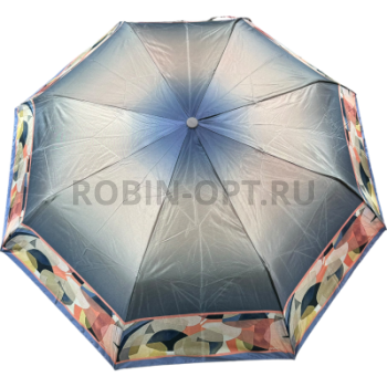 Зонт полуавтомат женский 3 сл., DINIYA 216, прямая ручка , 23"(58.5см)Х8к, сатин, (диаметр),  г, , абстракция и переход фото анонса