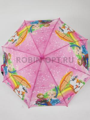 Зонт полуавтомат детский трость, PICCO 081, ручка крюк, 19"(48см)Х8к, полиэстер, (диаметр),  г, , холодное сердце фото анонса