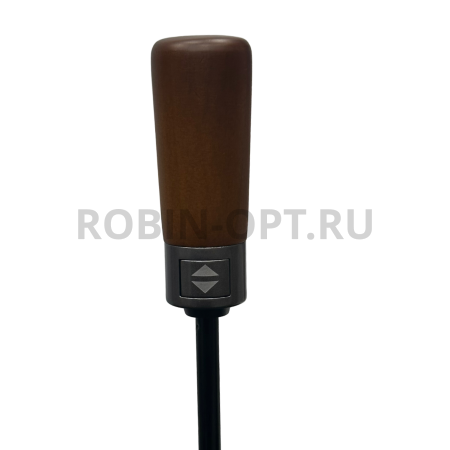 Зонт автомат мужской 3 сл., ROBIN 612, прямая ручка , 27.5"(70см)Х12к, эпонж 210т, 115 см(диаметр), 580 г, 1 рассцветка, черный фото детальное