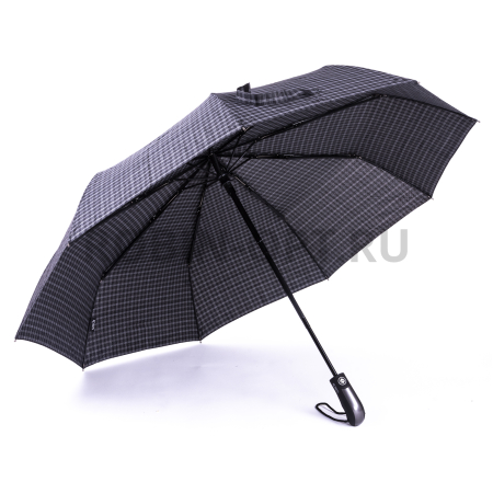 Зонт автомат мужской 3 сл., ROBIN 811, прямая длинная ручка , 23"(58.5см)Х9к, эпонж, 97 см(диаметр), 442 г, 6 рассцветка, клетка фото детальное