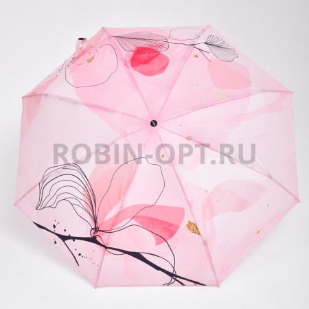 Зонт автомат женский 4 сл., ROBIN 4127, прямая ручка , 21.6"(55см)Х8к, эпонж 210т, 94 см(диаметр), 343 г, 6 расцветка, абстракция фото детальное