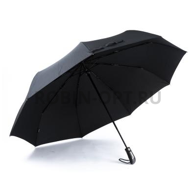 Зонт автомат мужской 3 сл., ROBIN 802, прямая длинная ручка , 27"(68см)Х9к, эпонж, 115 см(диаметр), 607 г, 1 рассцветка, черный фото анонса