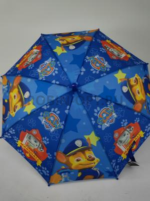 Зонт детский трость PICCO 090, полуавтомат, ручка крюк, пластик, 48 см, полиэстер, 8 спиц, Фибергласс, щенячий патруль фото анонса