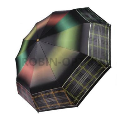 Зонт полный автомат женский 3 сл., Три слона L3100 (G/B), прямая ручка , 23"(58.5см)Х10к, полиэстер, (диаметр),  г, , переход и цв фото анонса