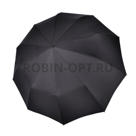 Зонт полный автомат мужской 3 сл., Три слона M8100, ручка крюк, 23"(58.5см)Х10к, , (диаметр),  г, , черный фото детальное