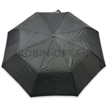 Зонт полуавтомат мужской 3 сл., Unipro 127, прямая ручка , 23"(58.5см)Х8к, нейлон, (диаметр),  г, , черный фото детальное
