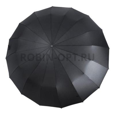 Зонт автомат мужской 3 сл., Три слона M8160, прямая ручка , 23"(58.5см)Х16к, полиэстер, (диаметр),  г, , черный фото анонса