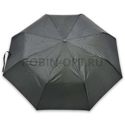 Зонт полуавтомат мужской 3 сл., Unipro 128, ручка полкрюк, 23"(58.5см)Х8к, нейлон, (диаметр),  г, , черный фото анонса