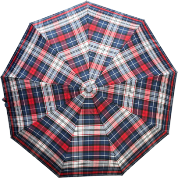 Зонт автомат женский 3 сл., DINIYA 2274, прямая ручка , 23"(58.5см)Х9к, экокожа, (диаметр),  г, , клетка фото анонса