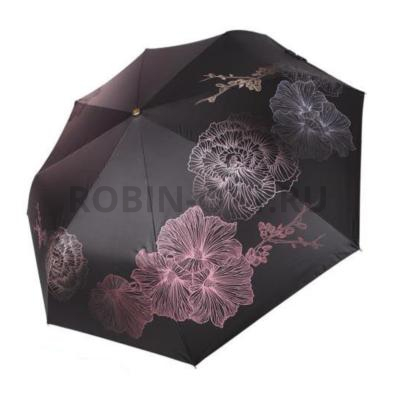 Зонт автомат женский 3 сл., Три слона L3680-F, прямая ручка , 23.6"(60см)Х8к, полиэстер, (диаметр),  г, , узор в цветочек (яркий) фото анонса