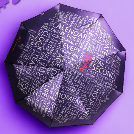 Зонт автомат женский 3 сл., ROBIN 3314, прямая ручка , 23"(58.5см)Х9к, сатин, 100 см(диаметр), 433 г, 6 рассцветка, Облака слов фото детальное