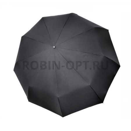 Зонт полный автомат мужской 3 сл., Три слона M7900, прямая ручка , 27.5"(70см)Х9к, полиэстер, (диаметр),  г, , черный фото детальное