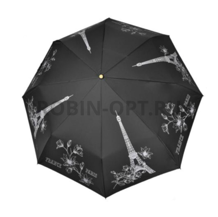 Зонт полный автомат женский 3 сл., Три слона L3897-C, прямая ручка , 23"(58.5см)Х8к, эпонж, (диаметр),  г, , нарисованный город фото детальное