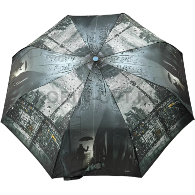 Зонт полуавтомат женский 3 сл., DINIYA 201, прямая ручка , 23"(58.5см)Х8к, сатин, (диаметр),  г, , город фото анонса