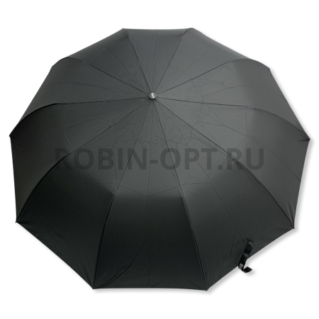 Зонт автомат мужской 2 сл, Amore 680, ручка полкрюк, 27"(68см)Х10к, полиэстер, (диаметр),  г, , черный фото детальное