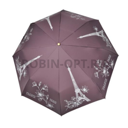 Зонт полный автомат женский 3 сл., Три слона L3897-C, прямая ручка , 23"(58.5см)Х8к, эпонж, (диаметр),  г, , нарисованный город фото детальное