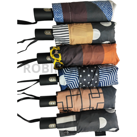 Зонт автомат женский 4 сл., ROBIN 4114, прямая ручка , 21.6"(55см)Х8к, эпонж 210т, 94 см(диаметр),  г, 6 рассцветка, абстракция фото детальное