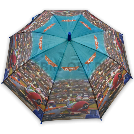 Зонт детский трость DINIYA 2225, полуавтомат, ручка крюк, пластик, 48 см, эпонж, 8 спиц, пластик фото детальное