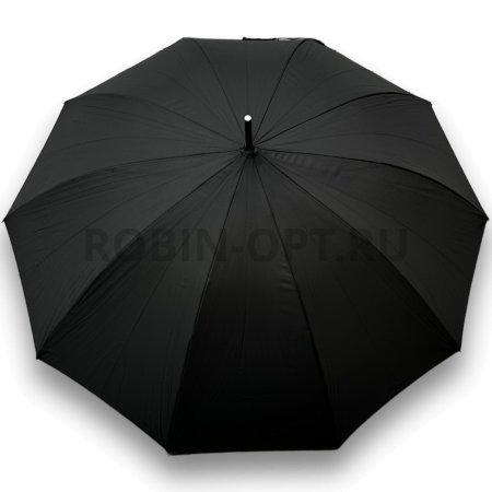 Зонт полуавтомат мужской трость, ROBIN 1321, прямая ручка , 23"(58.5см)Х10к, эпонж 210т, (диаметр),  г, , черный фото детальное