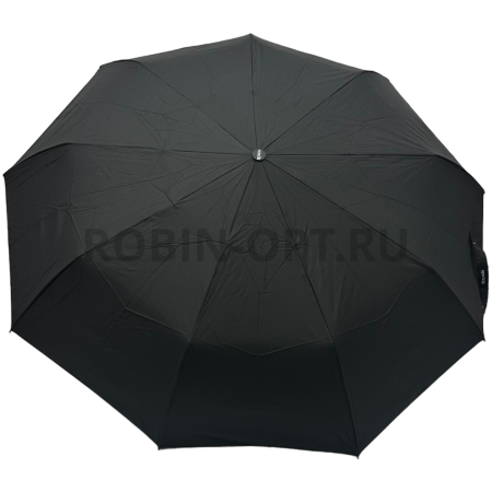 Зонт автомат мужской 3 сл., ROBIN 462, прямая ручка , 23"(58.5см)Х9к, эпонж 260т, 100 см(диаметр), 489 г, 1 расцветка, черный фото детальное