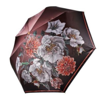 Зонт автомат женский 3 сл., Три слона L3825-P, прямая ручка , 23"(58.5см)Х8к, полиэстер, (диаметр),  г, , цветы фото анонса