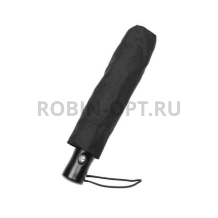 Зонт полный автомат мужской 3 сл., Три слона M5790, прямая ручка , 21.6"(55см)Х8к, эпонж, (диаметр),  г, , черный фото детальное