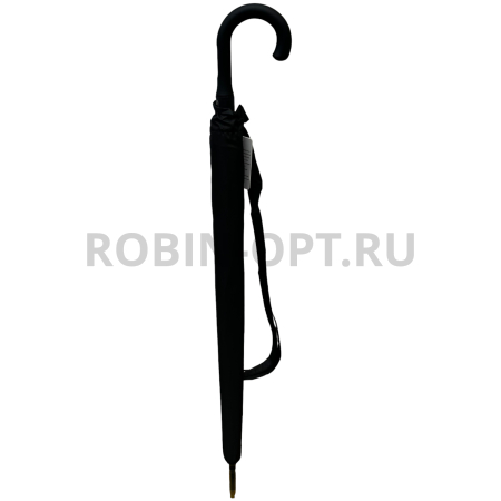 Зонт полуавтомат мужской трость, ROBIN 1722, ручка крюк, 27"(68см)Х16к, эпонж 210т, (диаметр),  г, , черный фото детальное