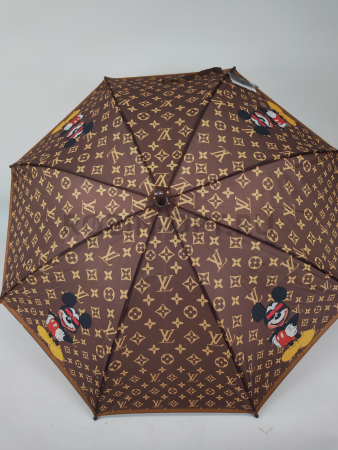 Зонт детский трость PICCO 087, полуавтомат, ручка крюк, пластик, 53 см, полиэстер, 8 спиц, Фибергласс, микки маус фото детальное