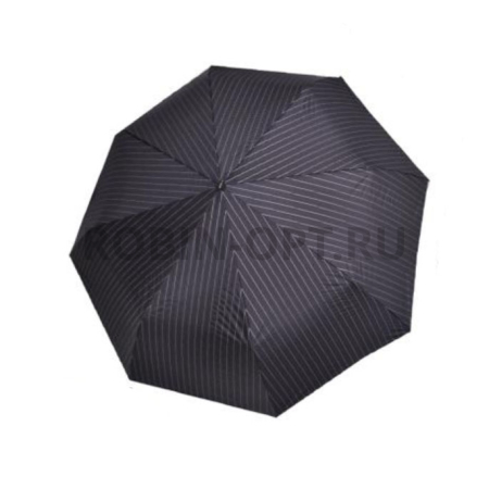 Зонт полный автомат мужской 3 сл., Три слона M7830-B, ручка крюк, 27.5"(70см)Х8к, эпонж, (диаметр),  г, , черный фото детальное